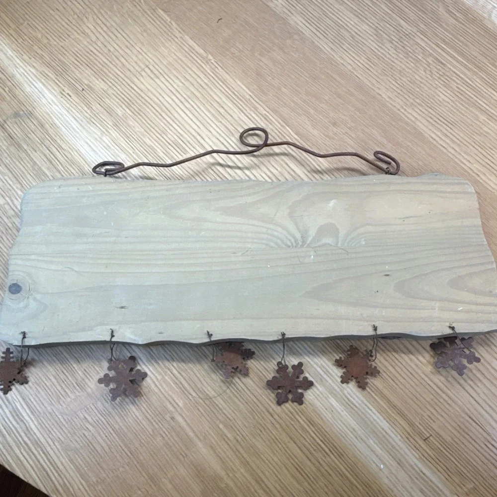 Let it Snow Hang Wood Shelf Winter wall decor rustic primative 3d rustic 18